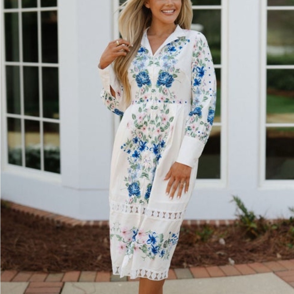 These Three Boutique Floral Dress, Size Large